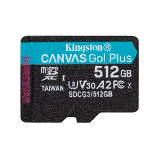 Kingston 金士頓 512G Canvas Go! Plus microSDXC UHS-I C10 U3 記憶卡