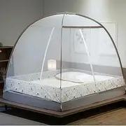 Mosquito Net Bed, Folding Mosquito Net Door Tent, Pop-Up Mosquito Net for Double Bed, Insect Fly Screen Curtain for Camping Travel Home Outdoor,Brown,for 1.2m Bed