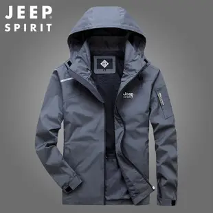 JEEP SPIRIT2021春秋新款夾克男衣服商務休閒戶外茄克外套