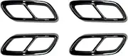 Binxind 2X for C-Class W206 C200 C260 C300 2022+ Car Tail Throat Exhaust Pipe Muffler Tip Cover ABS Shiny