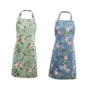 Kitchen Aprons for Women, 2 Pack Floral Aprons with 2 Pockets, Vintage Chef