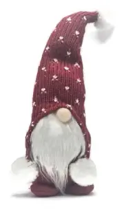 GNOME with RED Hat Plush - Fantasy Stuffed Decor 11 inch Toy