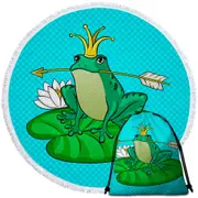 Frog Queen Beach Towel