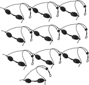 Beaupretty 10Pcs Eye Masks for UV Protection Comfortable Shading Goggles for Sunbathing and Beauty Treatments for Ipl LED Tanning and Salon Use Black