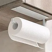 Vivva Self Adhesive Paper Towel Holder Under Kitchen Cabinet, Towel Rack Wall-Mounted,Carbon Steel Towel Rack for Kitchen, Cabinet, Bathroom(White)
