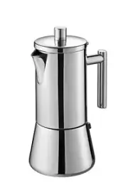 GEFU Nando Espresso Maker, 4 Cups Silver