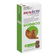 Bravecto Chew Dog 10-20kg Medium Dog Green 2 Pk Chewable Flea Tick Treatment