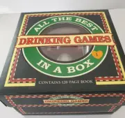 Drinking Games In Box Contains 4 Glasses, Playing Cards And Two Dice And A Book