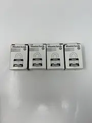 4 Pack - Master Lock 1KA Padlocks Shackle - ALL Keyed Alike - New Free Shipping