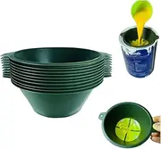 KANGHUANG 1 Gallon 190 Micron Reusable Industrial Nylon Mesh Paint Filter Strainer Funnel Filter Paint/Gutter Oil and Food Residue High Efficient & Durable (15CM-diameter-10Pcs)