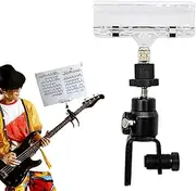 Guitar Sheet Holder, Guitar Music Sheet Holder - Flexible Clamp for Musical Note, Portable Musical Clamps for Guitarist, Sheet Metal Score Fixed Clips for Performance