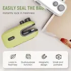 Mini Bag Sealer 2-in-1 USB Rechargeable Vacuum Sealer & Cutter Handheld Heat