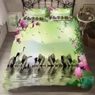 Red Crowned Crane 3D Printing Duvet Quilt Doona Covers Pillow Case Bedding Sets
