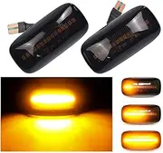 2pcs Dynamic Side Marker Repeater Light Turn Signal Lights Lamp For Maxima Almera For Pulsar N15 Cefiro A32 1995-2000(Dynamic Smoked Type)