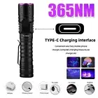 365nm UV Light LED Flashlight Blacklight Inspect Detector Torch with Battery