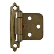 (12 Pack) Pair of Self-Closing-Variable Overlay-Hinge - Antique Brass