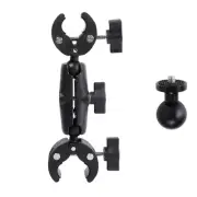 Double Clamp Mount Bracket Monitor Magic Socket Arm w/1/4"-20 Ball Head for D...