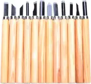 12Pcs Wood Carving Knife, Manganese Steel Wood Carving Chisel Set, 136Mm Length