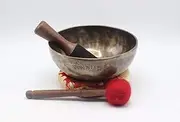 PVS Traders 8 inch Full Moon Singing Bowl - Tibetan Spiritual Himalayan Healing Singing Bowls - Meditation, Therapy, Chakra Healing - Made in Nepal