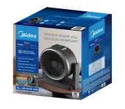 NEW 2-in-1 Portable Heater & Fan, Black, Adjustable Thermostat, Energy Efficient