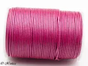 Xsotica® Pink Metallic Round Leather Cord 2mm 100 meters (109 yards)