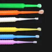 Dental Disposable TPC Micro Applicator Brush Bendable 4 Sizes 6 Colors 100Pcs