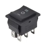 5X(6-Terminals 3 Position ON/OFF/ON DPDT Boat Rocker Switch 16A 250VAC 20A3985