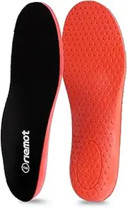 riemot Fitness Running Insoles for Women Men Comfortable Arch Support Inserts Plantar Fasciitis Relief Insoles Cushioning Athletic Gel Insoles Orthotic Inserts for Sneakers,Hiking Shoes US6-14, Black