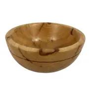 Beautiful Hand Turned Unique One of a Kind Pecan 6” Wood Bowl Signed by Artist