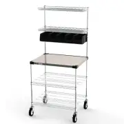 Metro CR2430DSS Delivery-Staging and Drive-Thru Wire Shelving Workstation, 24"