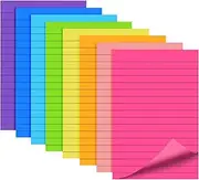 Cayxenful Lined Sticky Notes 4x6, 8 Pads, 320 Sheets, Multi-colored Rectangular Sticky Notes with Lines, Perfect for Office, Home, School Desk Accessories
