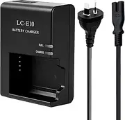 LP-E10 LC-E10 LC-E10C Battery Charger,for Canon EOS Rebel T7 T6 T5 T3 T100 EOS 4000D 3000D 2000D 1500D 1300D 1200D 1100D Kiss X50 X70 X80 X90 DSLR Digital Camera Battery