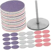BESTYASH 60pcs Nail Polishing Sheets Foot Grinding Stickers Sandpaper Foot File Sandpaper Discs for Drill Rock Plate Grinding Disc Nail File Bits Nail Sanding Disc Sanding Paper Discs Metal