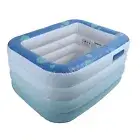 Inflatable Infant Pool Green 1.2m 4 Layers Foldable Blow Up Infant Bathtub With