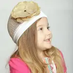 【美國 JAMIE RAE】女童/女寶寶時尚金色軟帽/亮粉金玫瑰(JRCSG01)