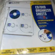 Insert Sheets CD/DVD Storage Binder Holds DVDs CDs & Blu-ray 5ct Holds 40 CDs