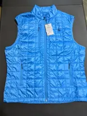 NWT MEN'S SUN MOUNTAIN FULL ZIP GRANITE VEST, SIZE: XL, COLOR: CAPRI/NAVY (M5)