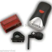 2 Piece Set - Flashlight & Safety Red Flashing for Bikes Joggers Kids Hikers