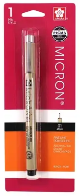 Sakura Pigma Micron Pen 01 .25mm-Black