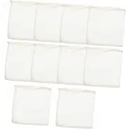 HEALEEP 10pcs Cloth Drawstring Bags for Tea Herbs Spices Reusable Mesh Filter Sachets for Culinary Use Soup Herbal Loose Leaf Tea