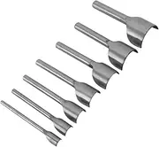 Leather Punching Tool, 7 PCS DIY Leather Half Round Punching Machine Belt End Cutter DIY Leather Half Round Cutter for Leather Crafts and Home Leather Sewing