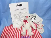 Steiff Felt Teddy Bear White - Limited Edition - RARE - EAN 035937 Low Numbers
