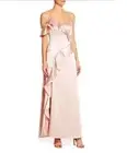NWT Aidan Mattox Satin Liquid Dress in Blush Pink Size 6 prom wedding formal