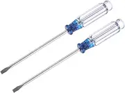 uxcell Mini Slotted Screwdriver, 3.0mm Flat Head 127mm Length for Small Appliances Repair, 2 Pcs