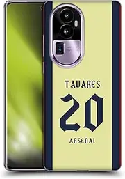 Head Case Designs Officially Licensed Arsenal FC Nuno Tavares 2021/22 Players Away Kit Soft Gel Case Compatible with Oppo Reno10 Pro+