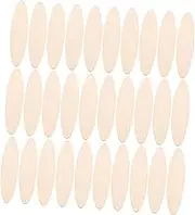 Safe Wooden Tokens 30pcs Oval Discs for Boys and Girls Enhance Learning Creativity Craft Wood Pieces