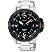 在飛比找森森購物網優惠-【SEIKO 精工】日製機械男錶 不鏽鋼錶帶 黑面格紋 防水