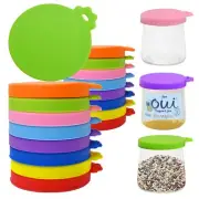 for Oui Yogurt Jar Lids - 8 pack Silicone for Oui Lids Yoplait Yogurt Contain...