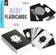 Newborn Flash Cards, Set of 50 Black and White High Contrast Baby Flashcards, To