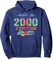 [VidiAmazing] 21 Years Old 21st Birthday Decoration Made in 2000 Pullover Hoodie ds360